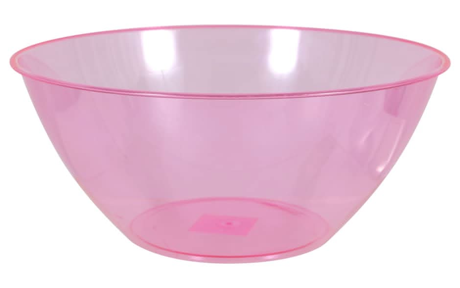 Plastic Bowls, 7x11.25 in, Light Pink