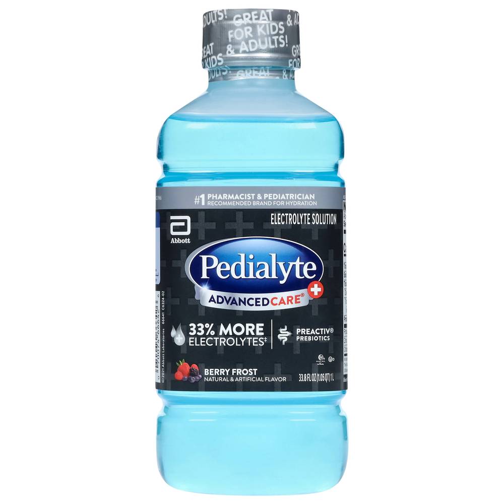 Pedialyte Electrolyte Solution, Berry Frost (33 fl oz)