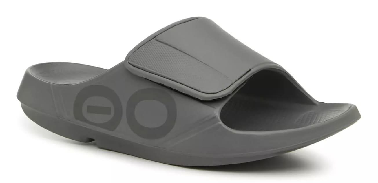 Oofos Ooahh Sport Flex Slide Sandal - Men's (Grey Medium - 8)
