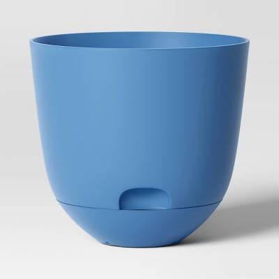 Self-Watering Plastic Indoor Outdoor Planter Pot Quilted Blue 12"x12" - Room Essentials™
