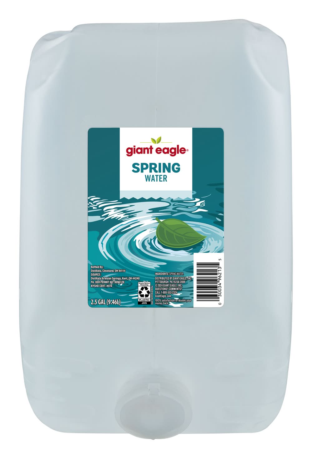 Giant Eagle Spring Water (2.5 gal)