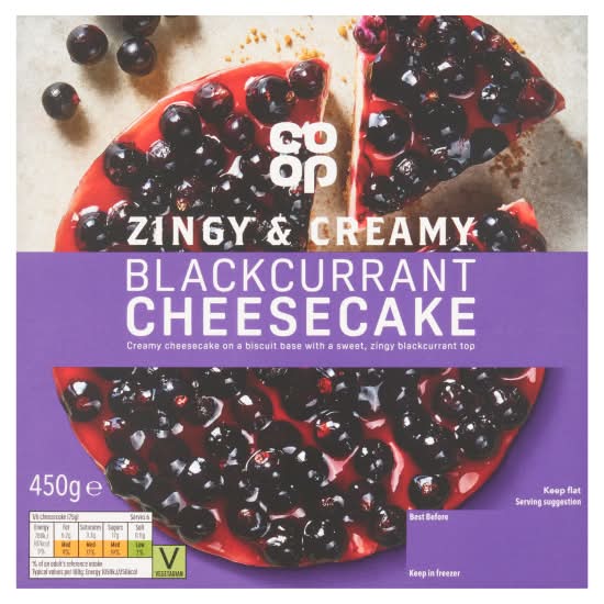 Co-op Vanilla, Blackcurrant Cheese Cake (450g)