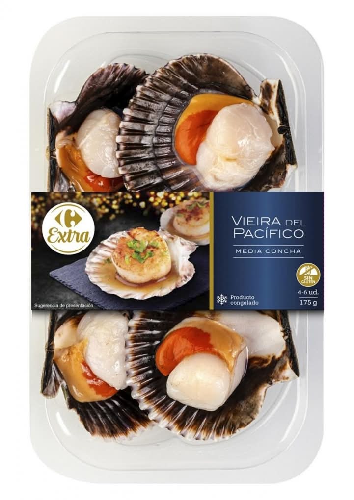 VIEIRA 1/2 CONCHA PACÍFICO 4/6
