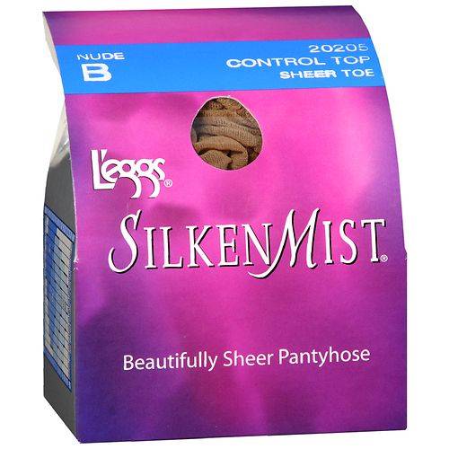 L'eggs Silken Mist Beautifully Sheer Pantyhose, Control Top, Sheer Toe - Size B, Nude 1.0 pr