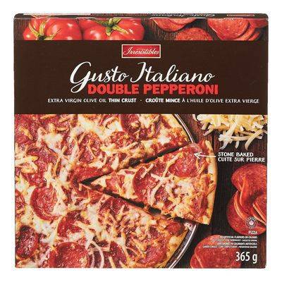 Irresistibles pizza à croûte mince double pepperoni (365 g) - frozen gusto italiano double pepperoni thin crust pizza (365 g)