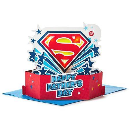 Hallmark Paper Wonder DC Musical 3D Pop-Up Father's Day Card With Light (Superman Our Hero) - S28 - 1.0 ea