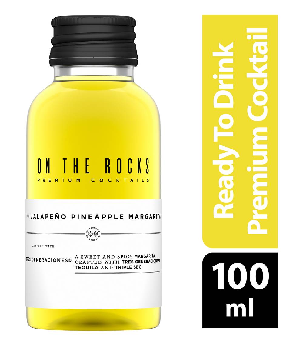 On The Rocks Tres Generaciones Tequila Jalapeno Pineapple Margarita Cocktail (100 ml)