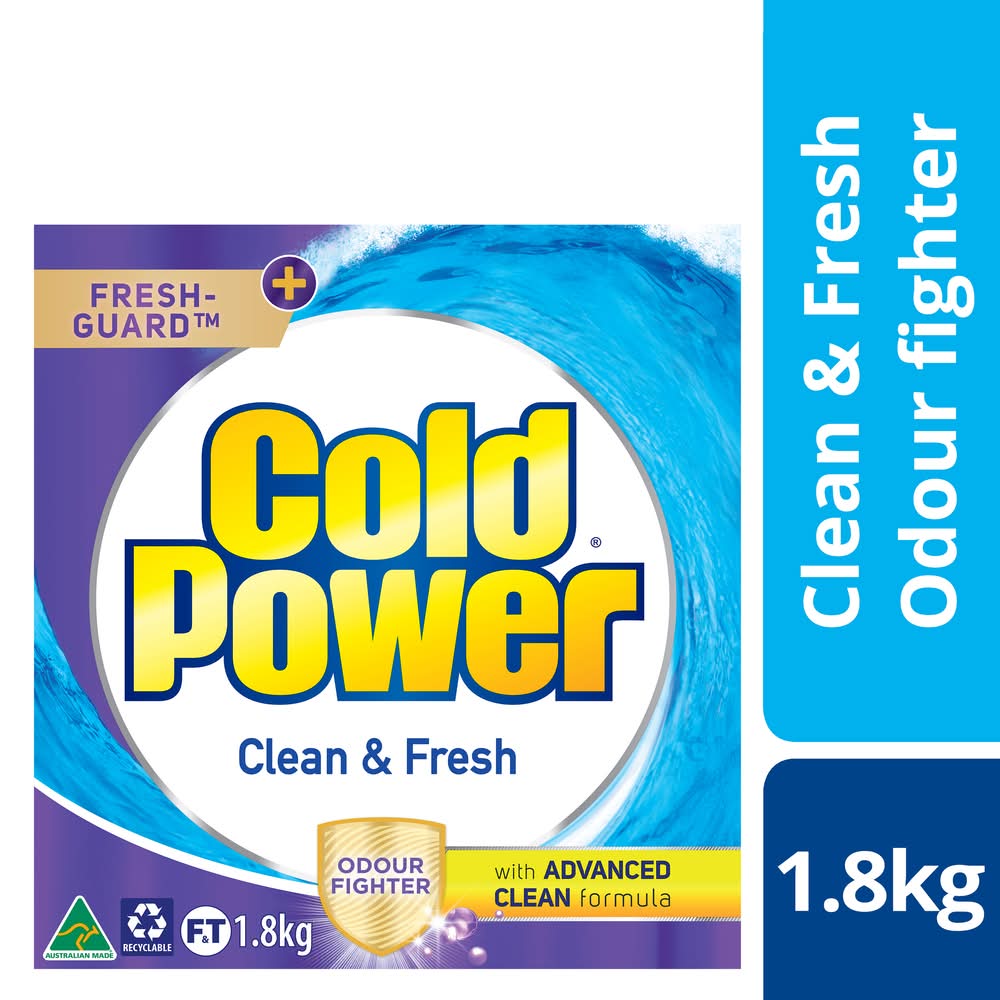 Cold Power Clean & Fresh Laundry Detergent With Odour Fighter (1.8kg)