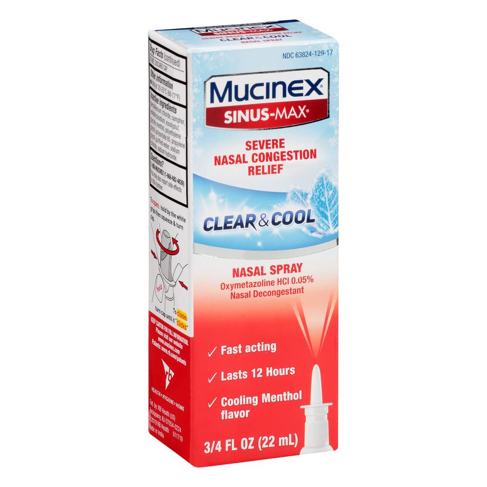 Mucinex Sinus-Max Clear & Cool Severe Congestion Nasal Spray (0.8 fl oz)