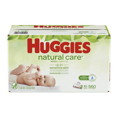 Huggies lingettes humides pour bébé sans parfum natural care (10 cont., 560 unités) - natural care unscented baby wipes (10 units)