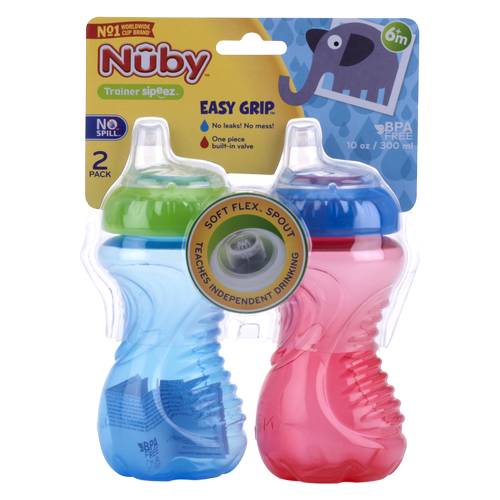 Nuby No Spill Easy Grip Trainer Cup (2 ct)