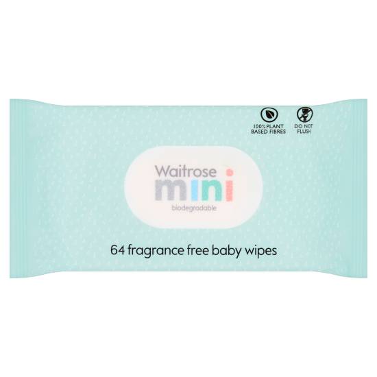 Waitrose Fragrance Free Baby Wipes (64 ct)