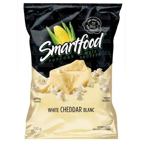 Smartfood maïs soufflé au cheddar blanc (200g) - white cheddar seasoned popcorn (200 g)