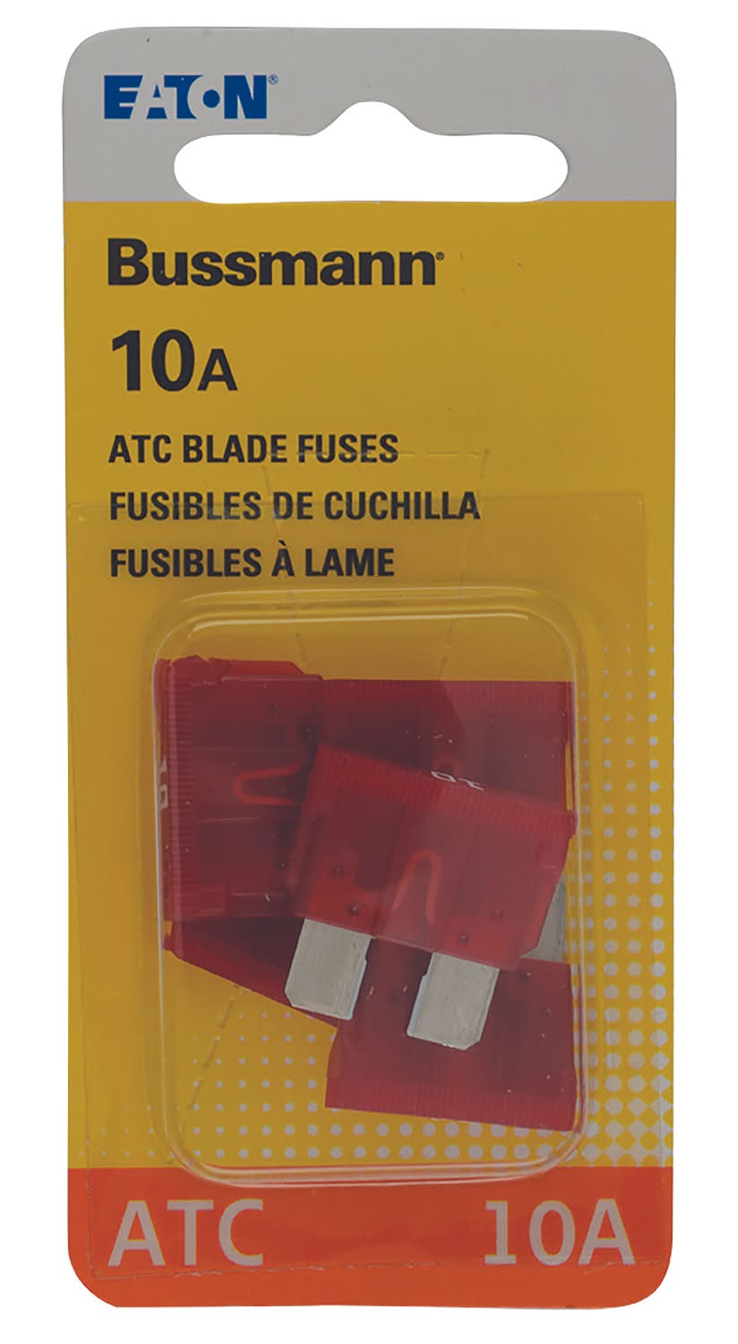 Bussmann 10 Amps Atc Red Blade Fuse 5 Pk