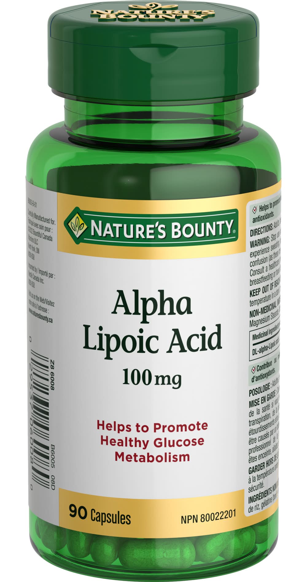 Nature's Bounty Alpha Lipoic Acid 100 mg Capsules