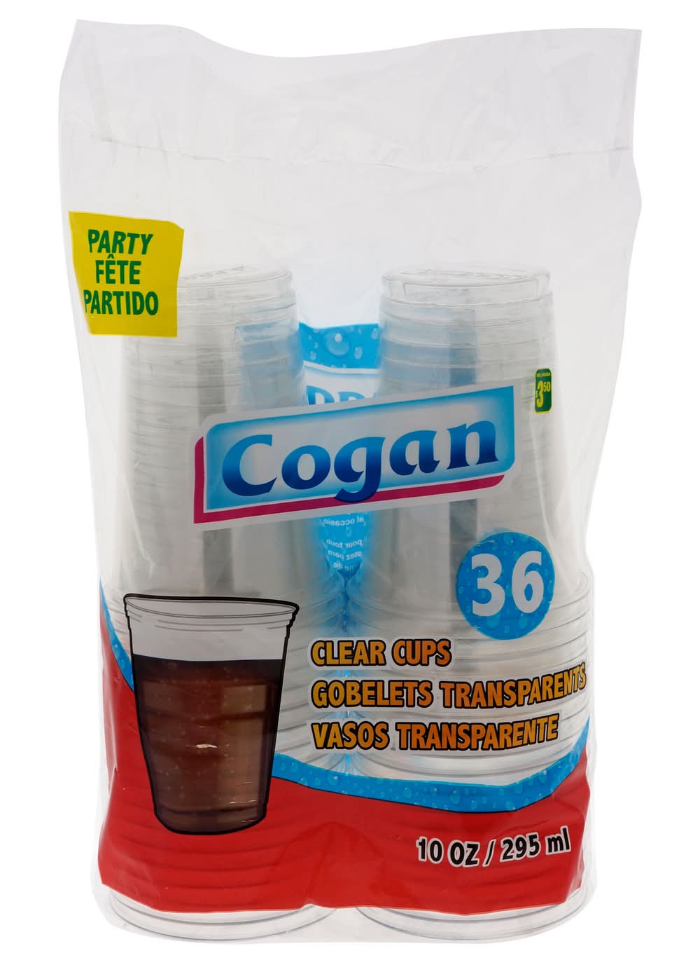 Cogan Transparent Cups (36 ct)