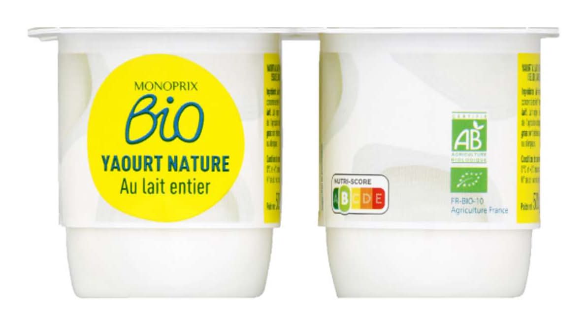 Monoprix Bio - Yaourt nature au lait entier (4)