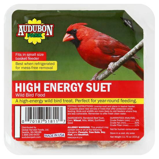 Audubon Park High Energy Suet Wild Bird Food