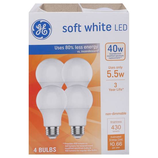 General Electric 5.5w Soft White Led Light Bulb (4 ct)