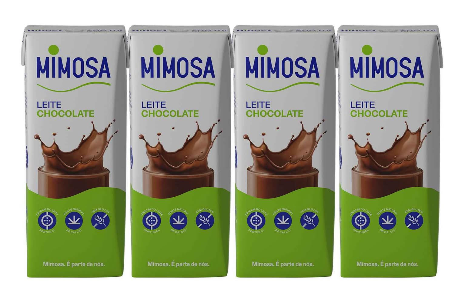 LEITE C/CHOCOLATE MIMOSA 4x200ML