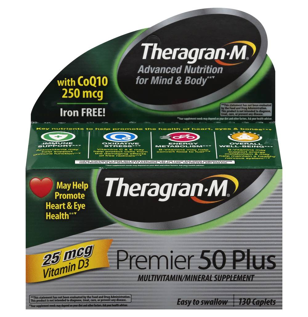 Theragran-M Multivitamin Premium 50 Plus Tablets (8.5 oz)
