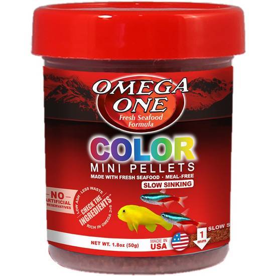 Omega One Color Slow-Sinking Mini Pellets (1.8 oz)