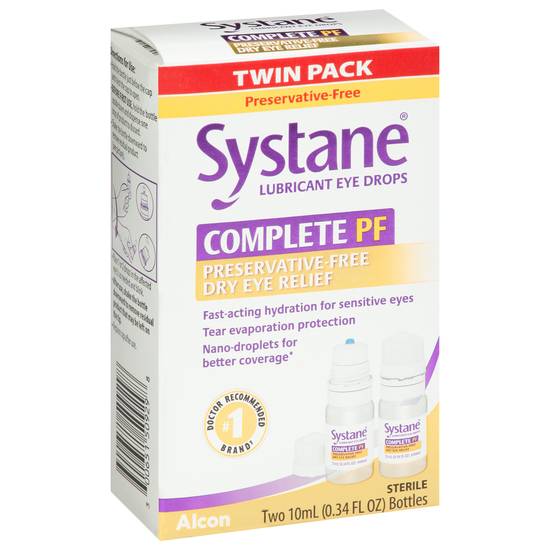 Systane Complete Preservative Free Dry Eye Relief (2 x 0.34 fl oz)
