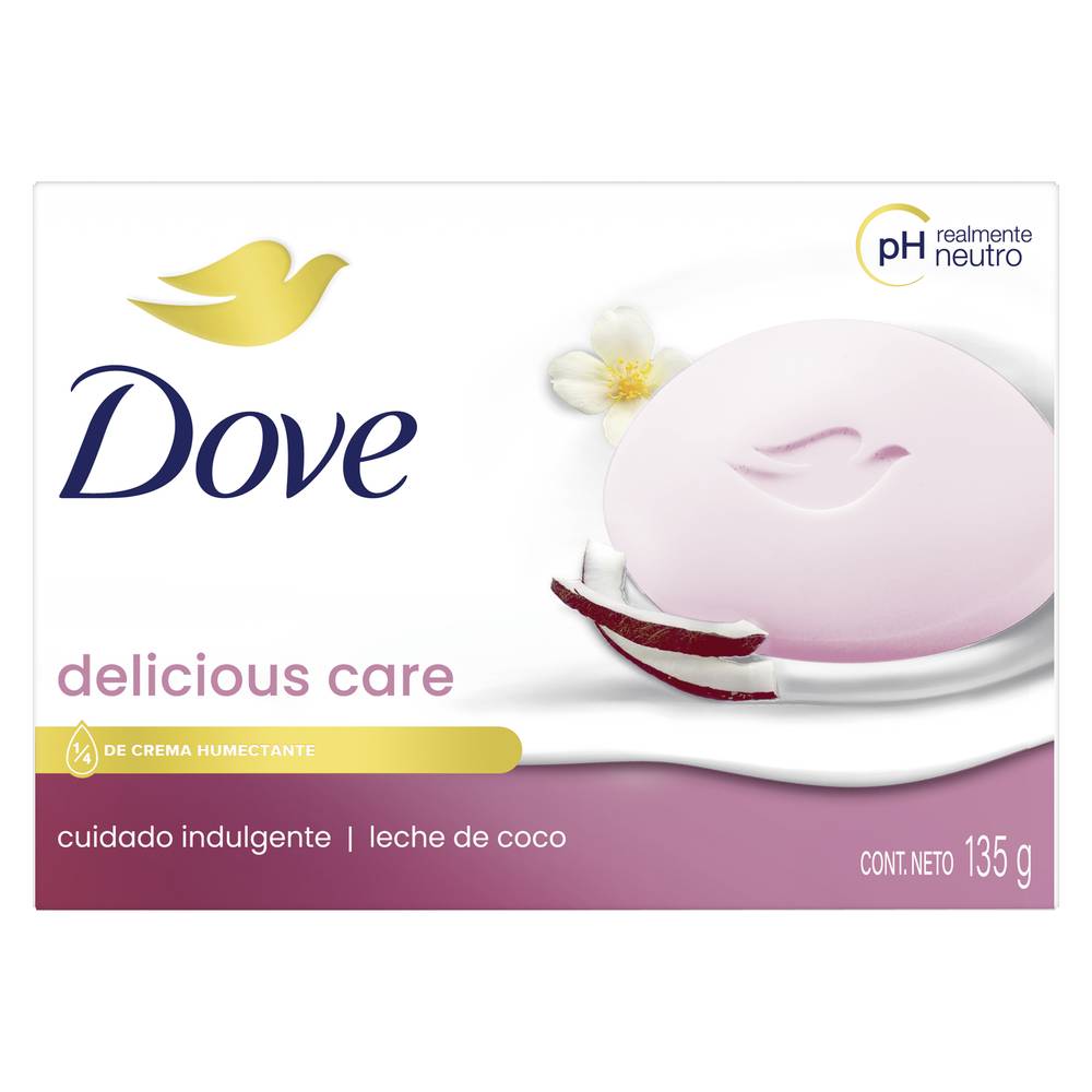 Dove jabón delicious care leche de coco (barra 135 g)