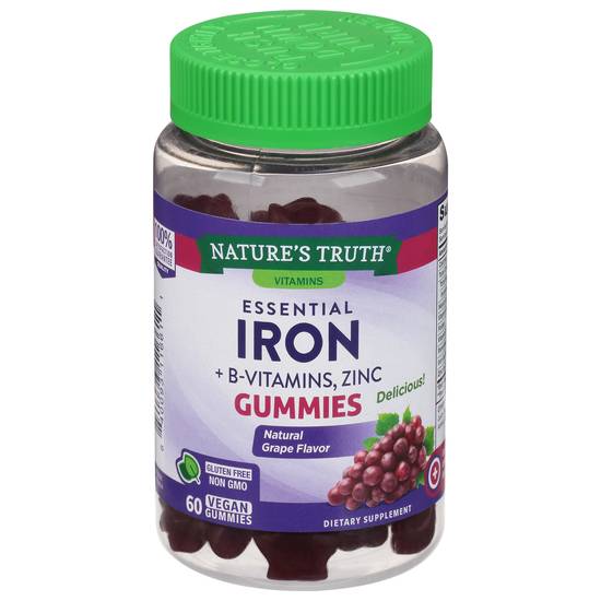 Nature's Truth Natural Grape Flavor Essential Iron Gummies (60 ct)