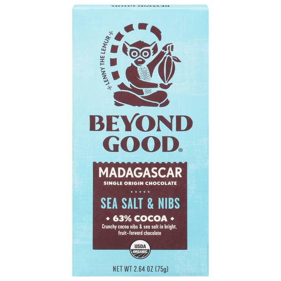 Beyond Good 63% Cocoa Sea Salt & Nibs Heirloom Chocolate