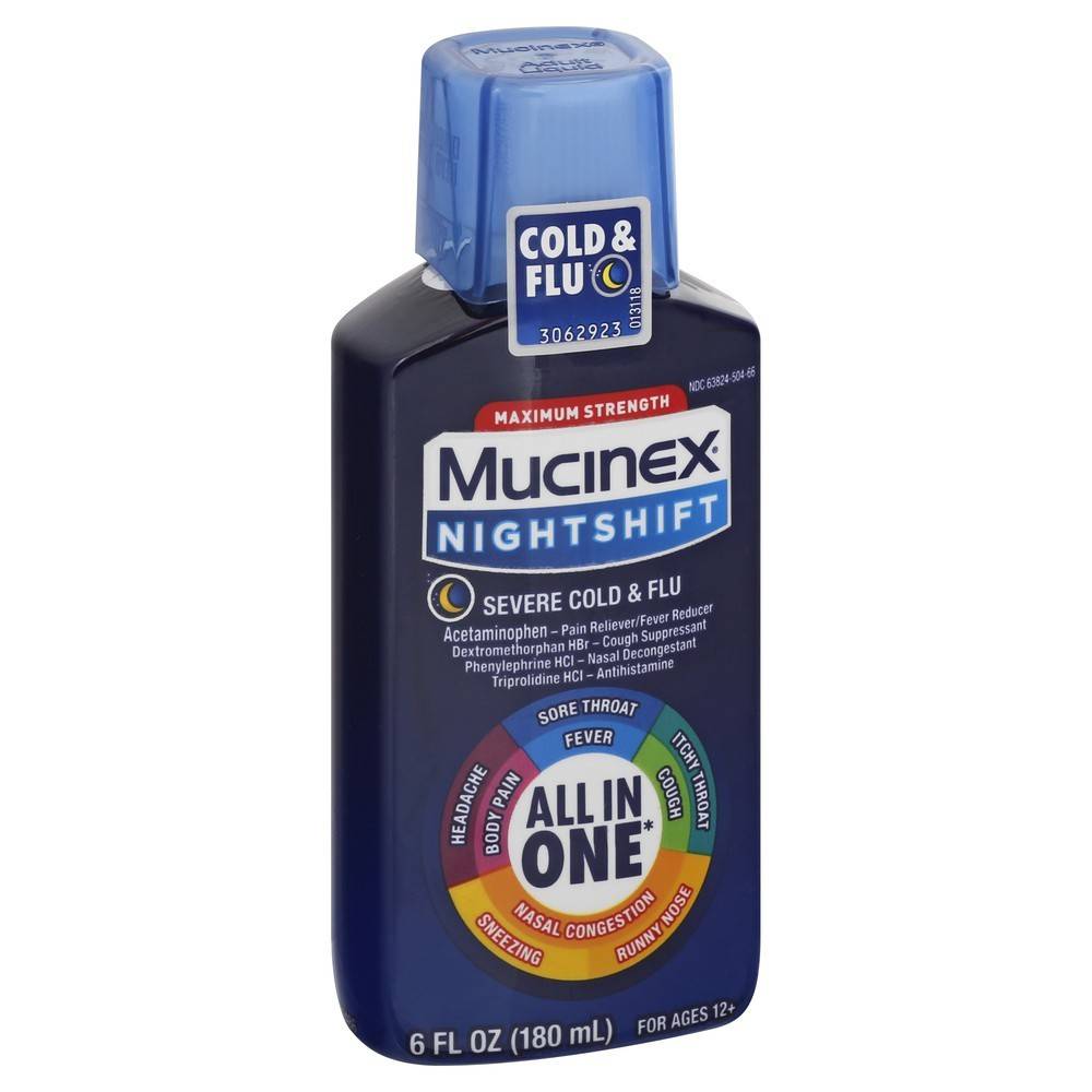 Mucinex Nightshift Severe Cold & Flu All in One Relief (6 fl oz)