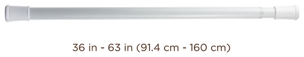 Comfort Bay Shower Curtain Adjustable Tension Rod White