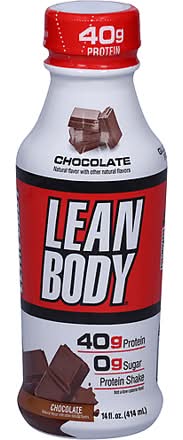 Lean Body Protein Shake, Chocolate 14 Fl Oz Bottle