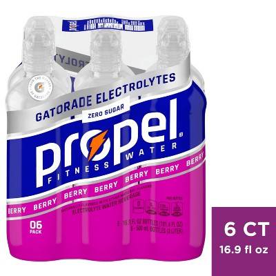 Propel Electrolyte Water Beverage, Berry-Zero Sugar (6 x 16.9 fl oz)