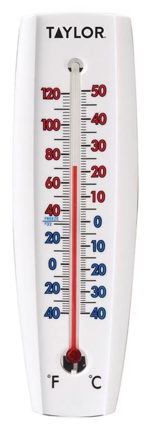Taylor Tube Thermometer Plastic White 7.68 In.