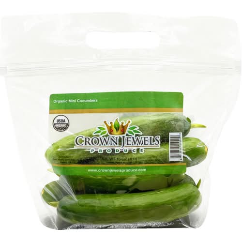 Crown Jewels Produce Organic Mini Cucumbers 1lb