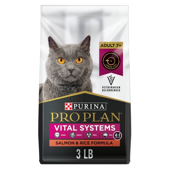 Purina Pro Plan Vital Systems Senior Dry 4-in-1 Cat Food (salmon and rice formula)