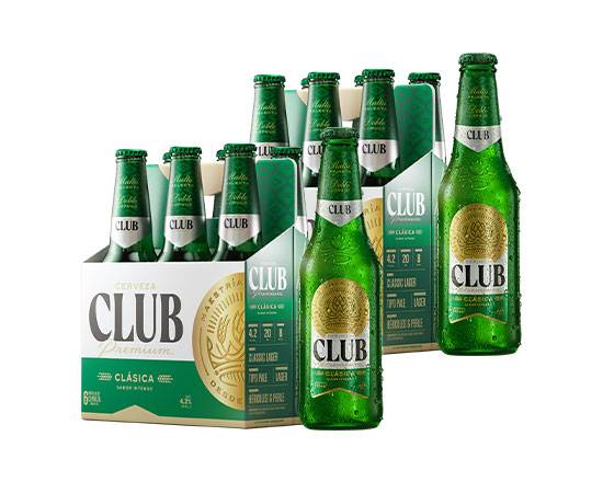 2 Six Packs Club Verde 330 ml Botella