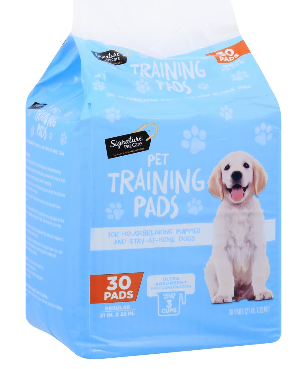Signature Pet Care Regular 6-ply Ultra Absorbent Dog Training Pads, 21x22 in (30 ct)