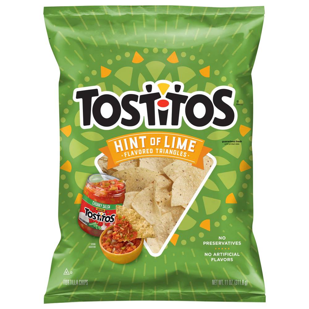 Tostitos Tortilla Chips, Hint Of Lime (11 oz)