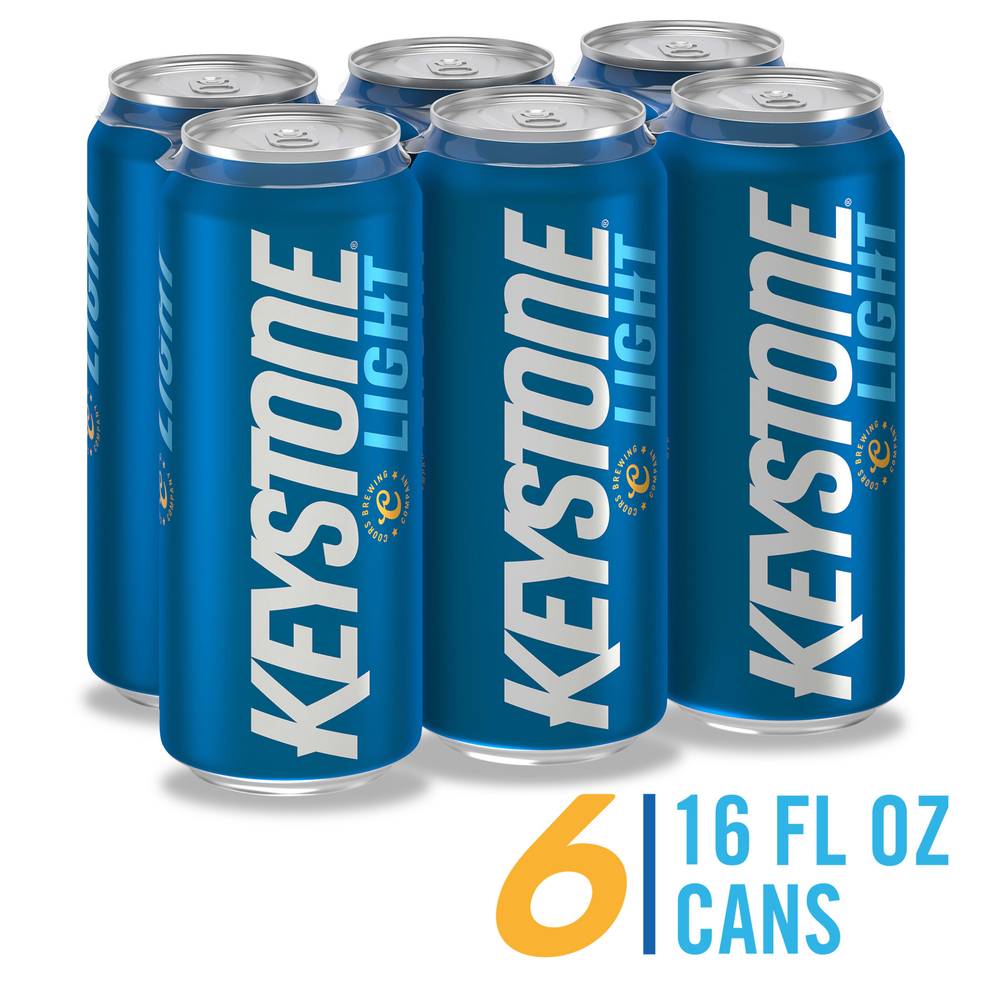 Keystone Lager Beer (6 x 16 fl oz)