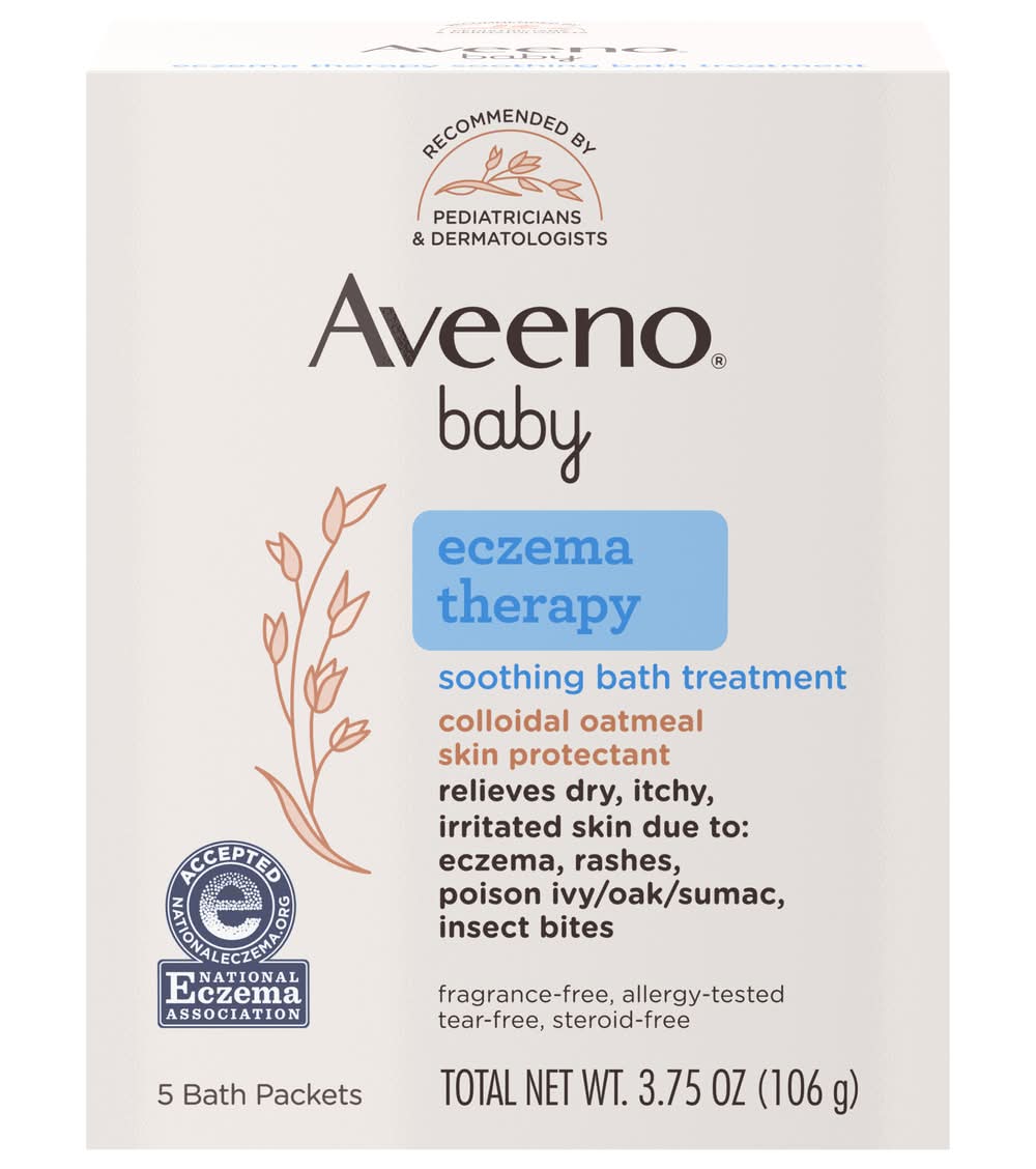 Aveeno Eczema Therapy Soothing Baby Bath Packets (3.75 oz, 5 ct)