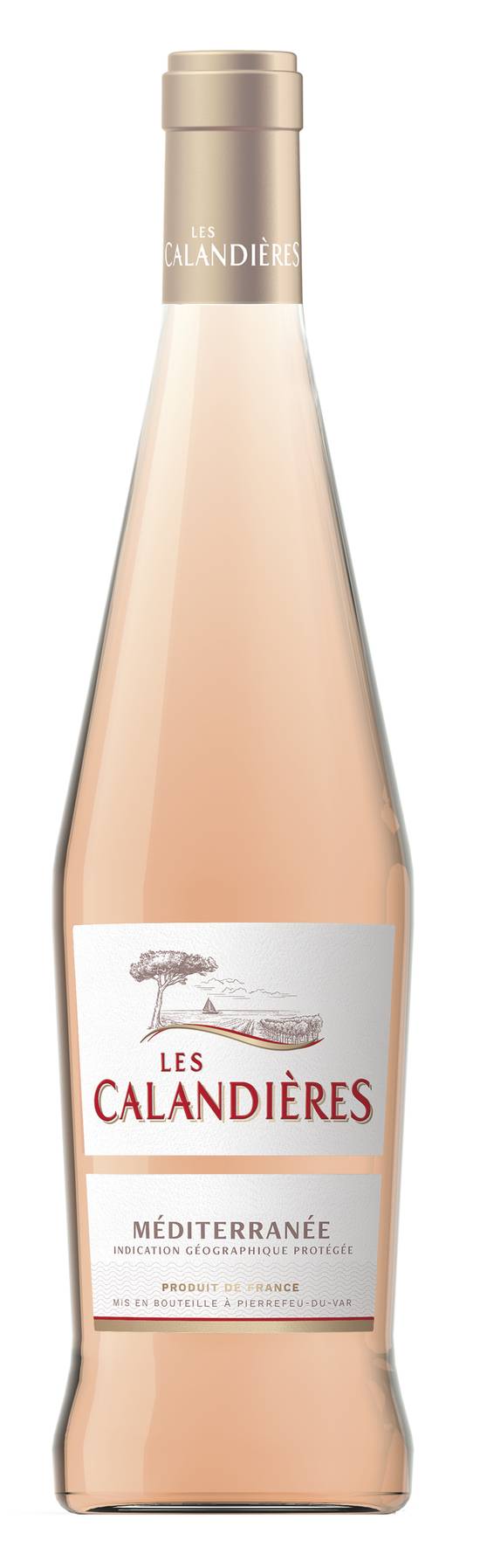 Les Calandières - Vin méditerranée IGP rosé (750 ml)