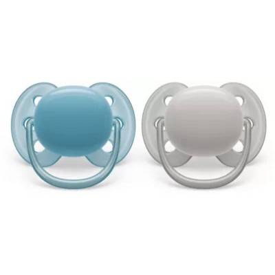 Philips Avent Ultra Soft Pacifier, 6-18 M, Blue/Gray (2 ct)