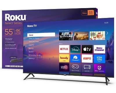 ROKU 4K Hdr Smart Tv With Remote Select Series, 55 In