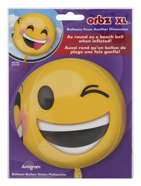 Orbz Xl Emoji Balloon (1 balloon)
