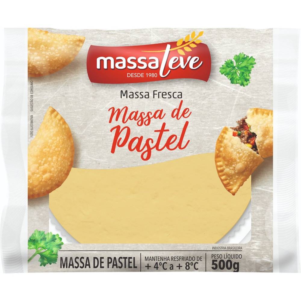 Massa Leve · Massa fresca de pastel (500 g)