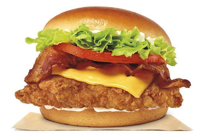Crispy Chicken Sandwich with Bacon & Cheese