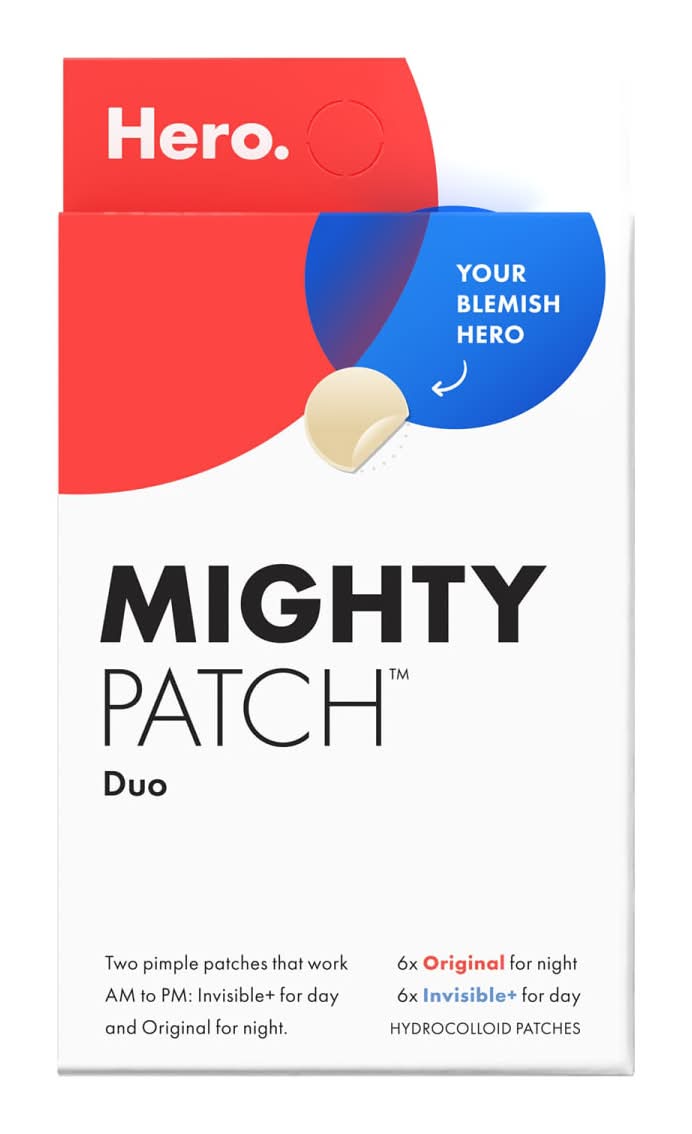 Mighty Patch Duo Hydrocolloid Acne Pimple Patches (12 ct)