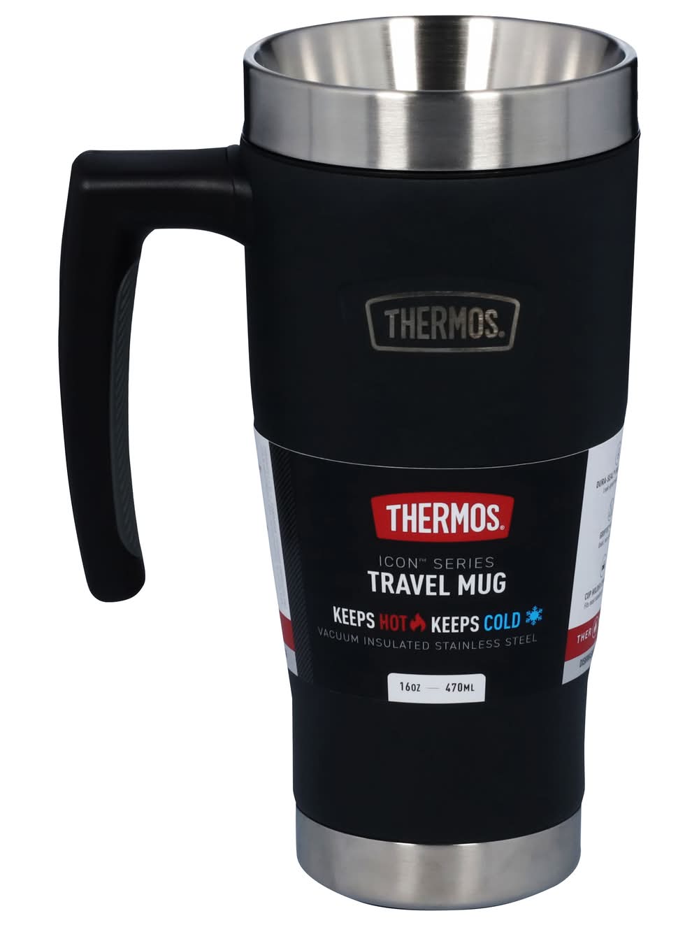 Gobelet Isotherme Thermos Icon 470 Ml - Acier Inoxydable, Maintient Chaud 7h/froid 22h, étanche, Passe Lave-vaisselle, Pour Café Et Boissons